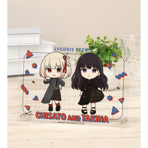 『リコリス・リコイル』meagratiaコラボ 錦木千束&井ノ上たきな ちびキャラ A5アクリルパネル ver.A